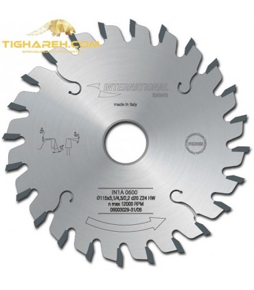 تیغ اره دیسکی الماسه شیار زن INTERNATIONAL SAWS 120×20×2.8-Z24
