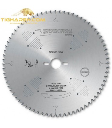 تیغ اره دیسکی الماسه برش چوب INTERNATIONAL 300×30×3.2-Z72