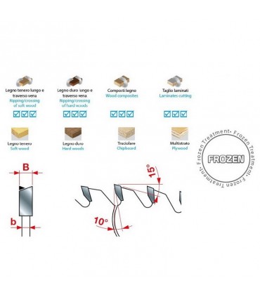 تیغ اره دیسکی الماسه برش چوب INTERNATIONAL 300×30×3.2-Z72
