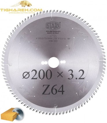 تیغ اره دیسکی الماسه چوب بر STARK 200×30×3.2-Z64