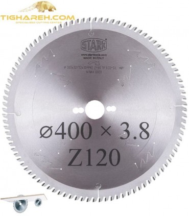 تیغ اره دیسکی الماسه ام دی اف بر  STARK 400×30×3.8-Z120