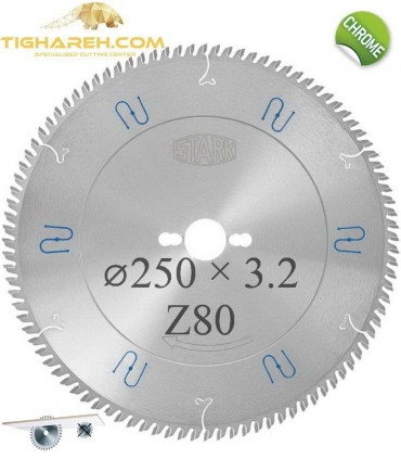 تیغ اره دیسکی الماسه ام دی اف بر کروم سوپر کات STARK 250×30×3.2-Z80
