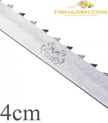 تیغ اره نواری چوب بری دو اسب اتریش عرض 4 سانتیمتر WHITE HORSE