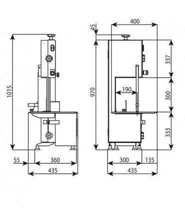 دستگاه اره استخوان بر رومیزی فروشگاهی امگا مینروا سه فاز AE/182