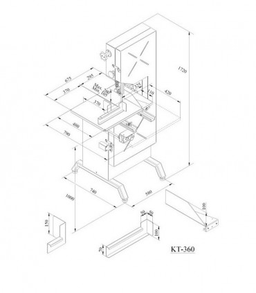 اره استخوان بر ایستاده صنعتی KT360 فنلاند