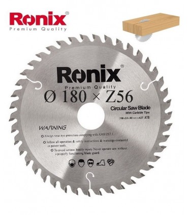 تیغ اره دیسکی الماسه چوب بر  Ronix 180×30×Z56
