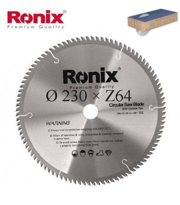 تیغ اره دیسکی الماسه MDF بر  Ronix 230×30×Z64