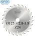 تیغ اره دیسکی الماسه خط زن کونیکال ONCI 125×20×3.8-Z24