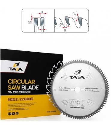 تیغ اره MDF بر TAZA 300×30×Z96