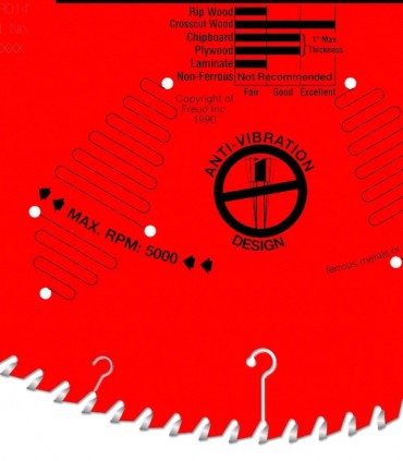 تیغ اره دیسکی الماسه بی صدا سرامیک  MDF بر freud 350×30×3.5-Z108