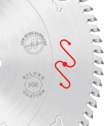 تیغ اره دیسکی الماسه بی صدا کروم نقره  MDF بر freud 250×30×3.2-Z80