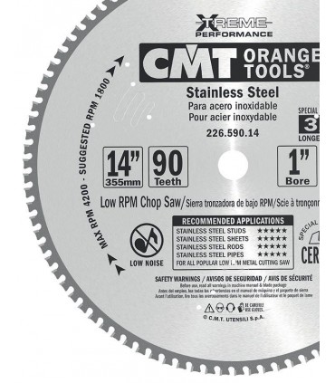 تیغ اره دیسکی الماسه گالوانیزه CMT 355×30×2.2-Z90