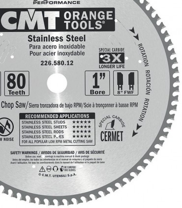 تیغ اره دیسکی الماسه گالوانیزه CMT 305×30×2.2-Z80