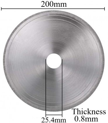 صفحه برش الماسه عقیق بر قطر 200 ضخامت 0.8