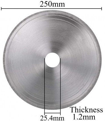 صفحه برش الماسه عقیق بر قطر 250 ضخامت 1.2
