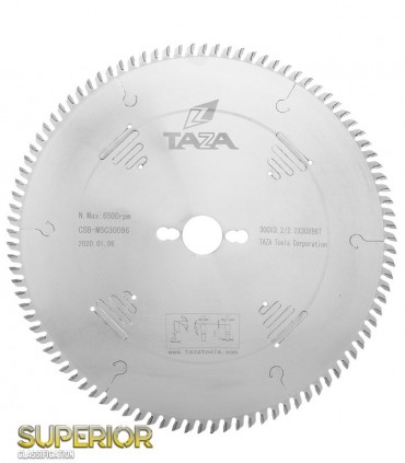 تیغ اره دیسکی ام دی اف بر قطر 300 دندانه 96 سوپریور - TAZA