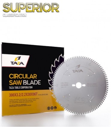 تیغ اره دیسکی ام دی اف بر قطر 300 دندانه 96 سوپریور - TAZA