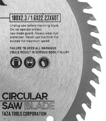 تیغ اره دیسکی الماسه چوب بر قطر 180 فرز تازا