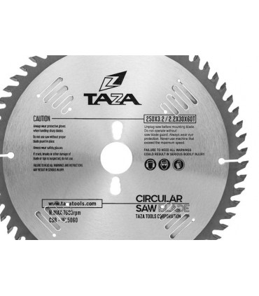 تیغ اره دیسکی چوب بر قطر 250 دندانه 60 تازا