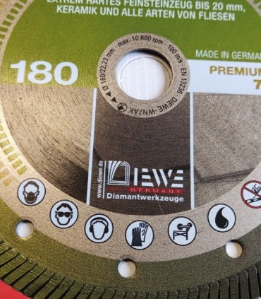 صفحه برش پرسلان قطر 180 دایوی آلمان - Diewe