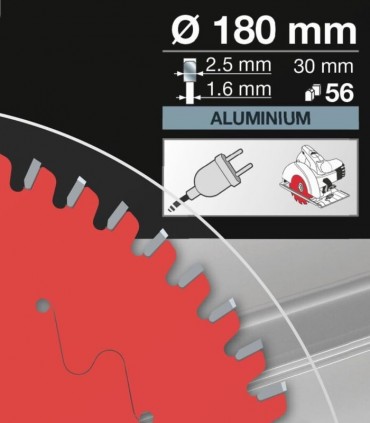 اره دیسکی الماسه آلومینیوم 180x2.5/1.6x30 Z56 فرود  - FR09A001H