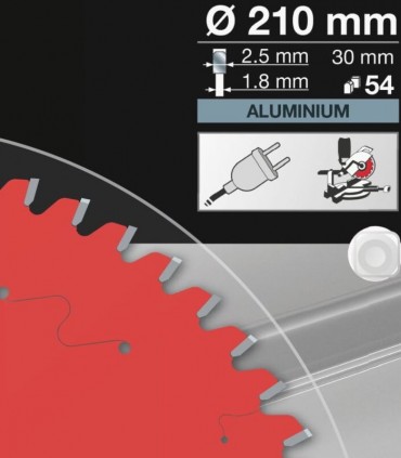 اره دیسکی الماسه آلومینیوم 210x2.5/1.8x30 Z54 فرود  - FR15A001M