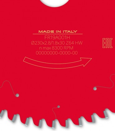 اره دیسکی الماسه آلومینیوم 230x2.8/1.8x30 Z64 فرود  - FR19A001H