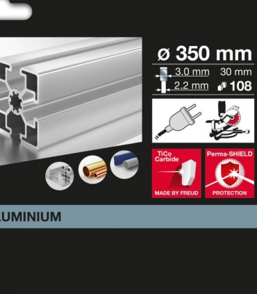 اره دیسکی الماسه آلومینیوم 350x3.0/2.2x30 Z108 فرود - FR32A001M