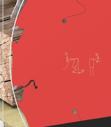 تیغ اره دیسکی الماسه برش چوب میخ دار فرود ایتالیا قطر 190