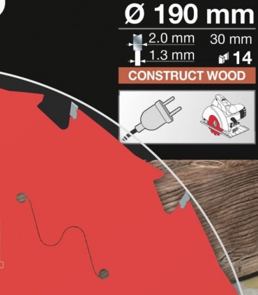 تیغ اره دیسکی الماسه برش چوب میخ دار فرود ایتالیا قطر 190