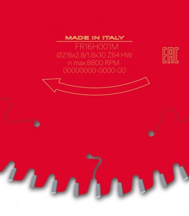 تیغ اره دیسکی برش اچ پی ال و کورین فود قطر 216 - FR16H001M