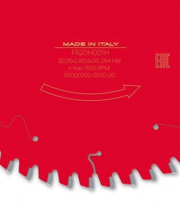 تیغ اره دیسکی برش اچ پی ال و کورین قطر 235 فرود - FR20H001H