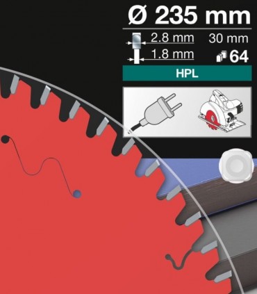 تیغ اره دیسکی برش اچ پی ال و کورین قطر 235 فرود - FR20H001H