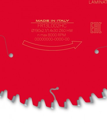 اره دیسکی الماسه ام دی اف بر 190x2.1/1.4x30 Z60 فرود - FR13L002HC