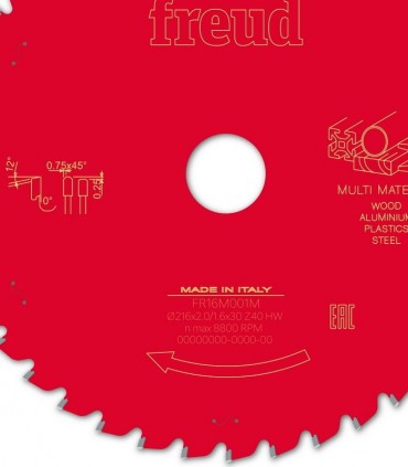 تیغ اره دیسکی الماسه آهن بر قطر 230 دندانه 44 فرود ایتالیا - FR19M001H