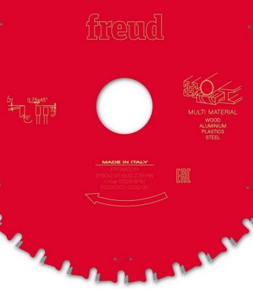 تیغ اره دیسکی الماسه آهن بر قطر 190 دندانه 38 فرود ایتالیا - FR13M001H