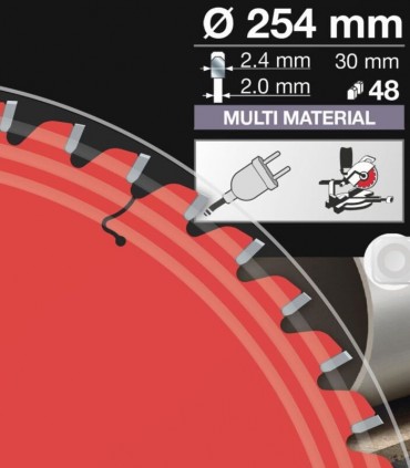 تیغ اره دیسکی الماسه فلز بر فرود ایتالیا قطر  254 دندانه 48 - Fr24M001M