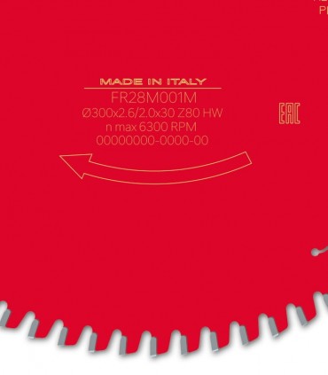 تیغ اره دیسکی الماسه فلز بر قطر 300 دندانه 80 فرود ایتالیا - FR28M001M