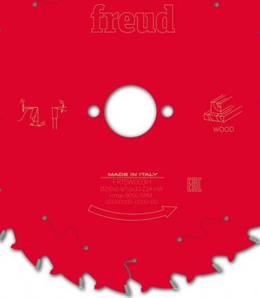 تیغ اره دیسکی الماسه چوب بری قطر 210 دندانه درشت 24 فرود ایتالیا - FR15W003H