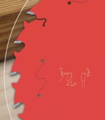 تیغ اره دیسکی الماسه چوب بری قطر 210 دندانه درشت 24 فرود ایتالیا - FR15W003H