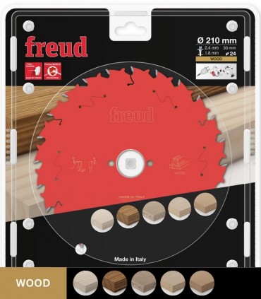 تیغ اره دیسکی الماسه چوب بری قطر 210 دندانه درشت 24 فرود ایتالیا - FR15W003H