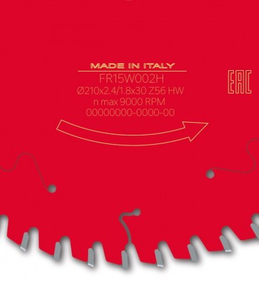 تیغ اره دیسکی الماسه قطر 210 دندانه ریز 56 فرود ایتالیا - FR15W002H