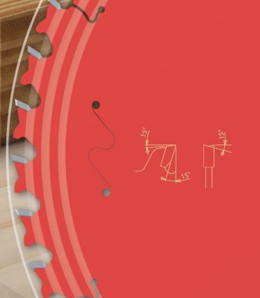 تیغ اره دیسکی الماسه چوب بری قطر 254 دندانه 40 فرود ایتالیا - FR24W002T