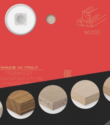 تیغ اره دیسکی الماسه برش چوب قطر 30 سانت دندانه 72 فرود ایتالیا - FR28W002T