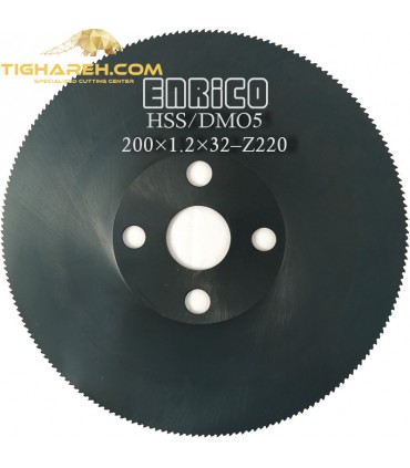 تیغ اره دیسکی HSS/DMO5  فولاد بر ENRICO - 200×1.2×32-Z220