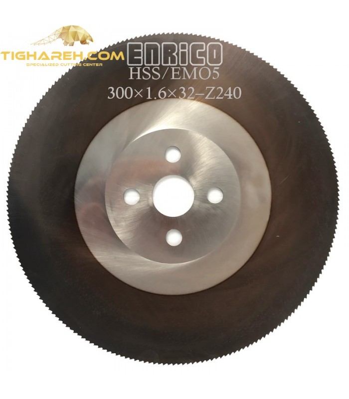 تیغ اره دیسکی HSS/EMO5 فولاد و استیل بر ENRICO - 300×1.6×32-Z240