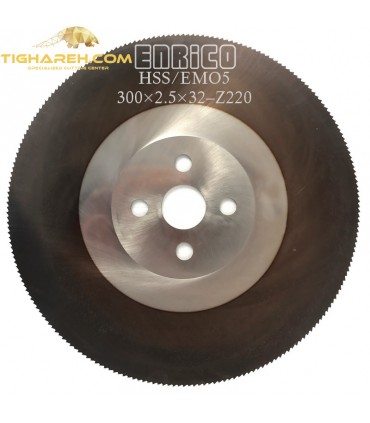 تیغ اره دیسکی HSS/EMO5  فولاد و استیل بر ENRICO - 300×2.5×32-Z220